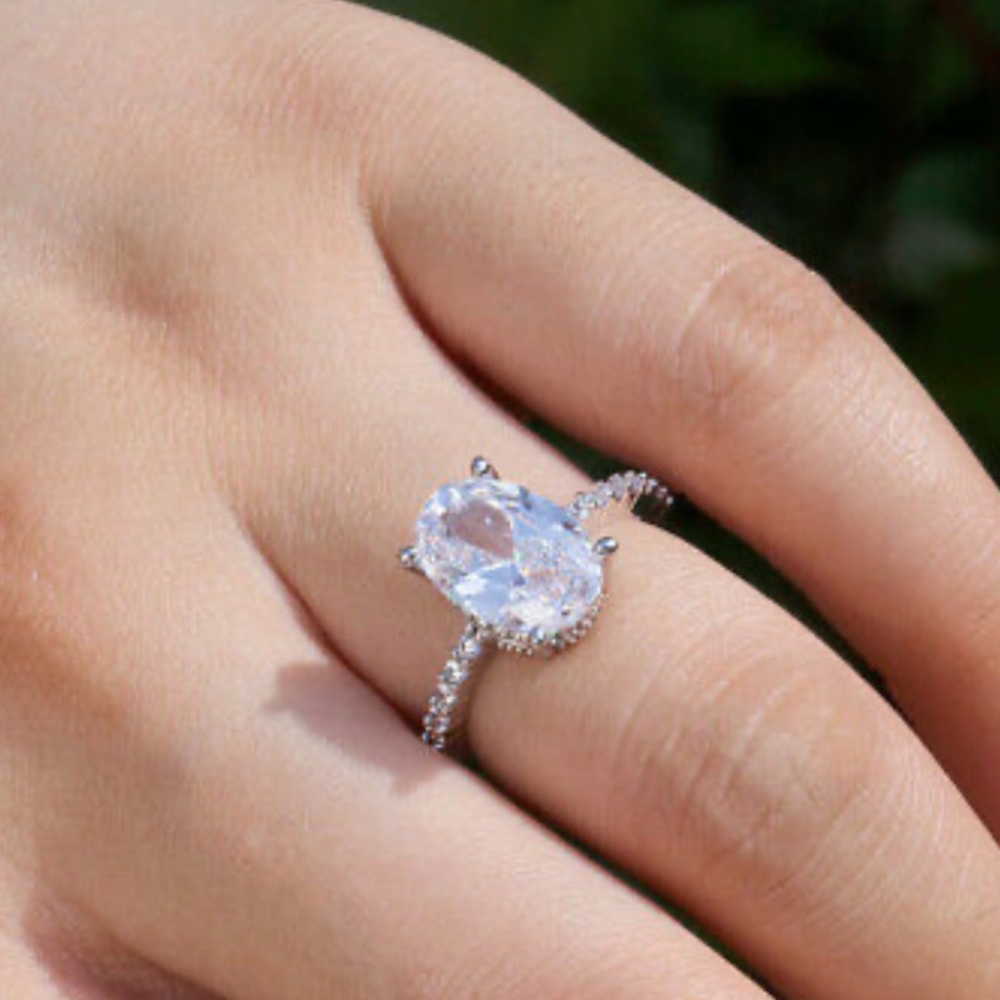 NWT 925 STERLING SILVER DIAMOND 💍RING